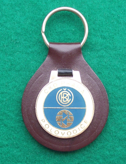 Vintage CKD Prague Semiconductors Electronics Company Key Chain Keyring