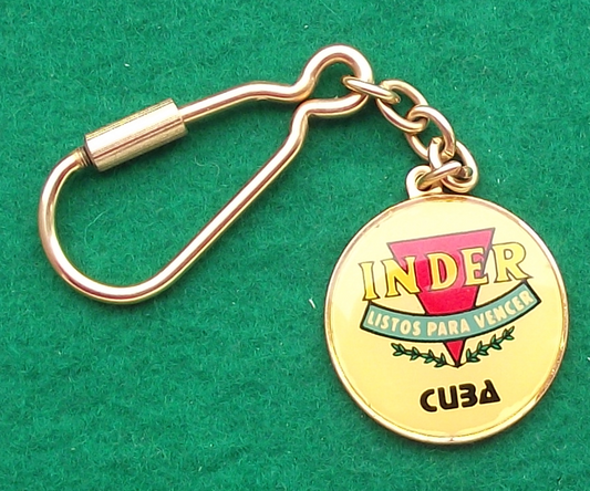 Vintage Cuba INDER National Institute of Sports and Recreation Key Ring