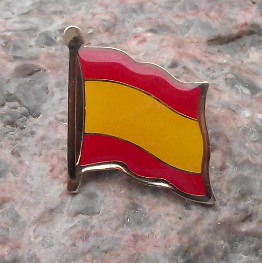 Spain Spanish Waving Civil Flag Ensign Clasp Pin Badge