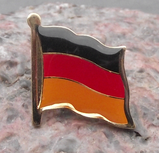 German Germany Waving National Flag Tricolour Clasp Pin Badge