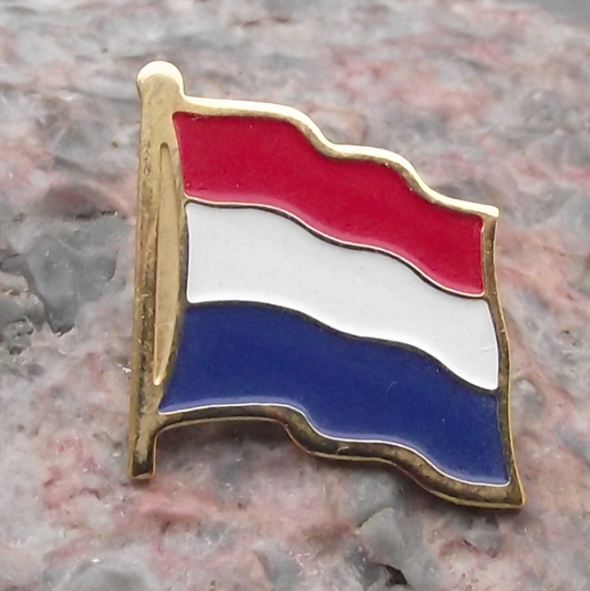 Netherlands Holland Dutch Fluttering National Flag Clasp Pin Badge