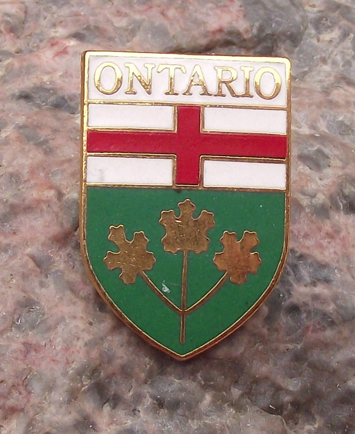 Vintage Coat of Arms Ontario Canada Canadian City Crest Pin Badge