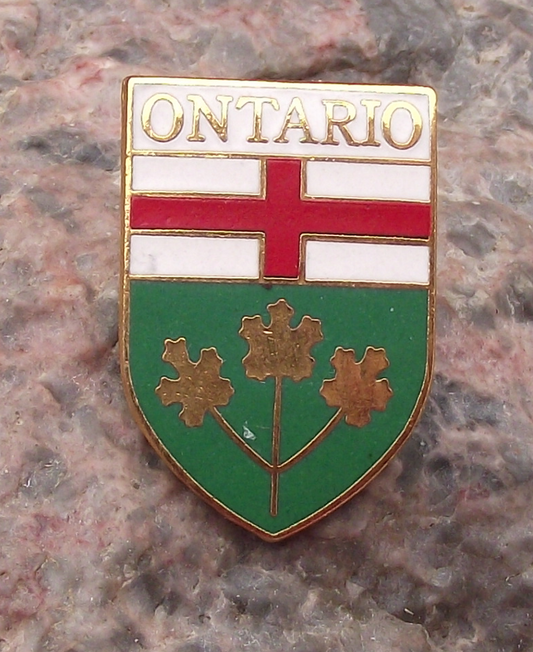 Vintage Coat of Arms Ontario Canada Canadian City Crest Pin Badge