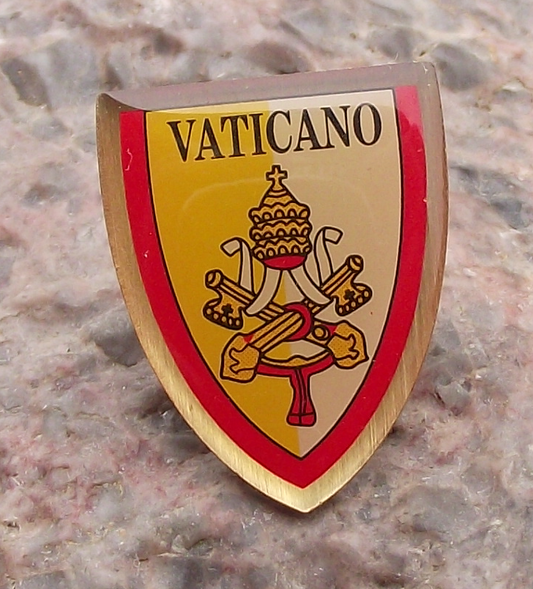 Coat of Arms Vatican City Vaticano Shield Pin Badge