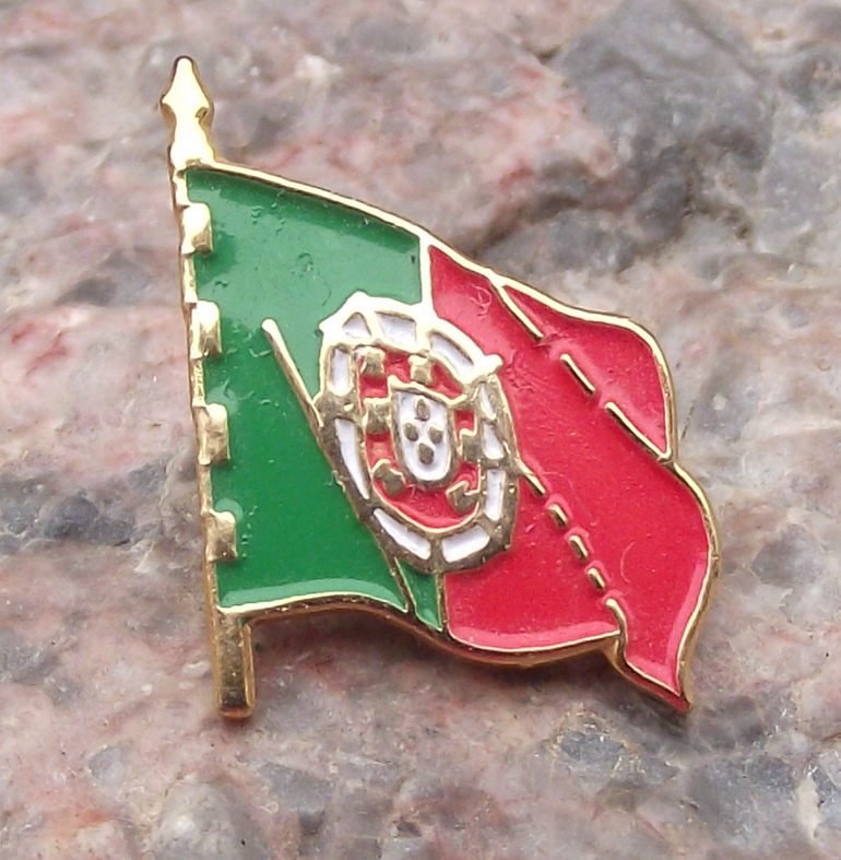 Vintage Official National Flag of Portugal Portuguese Pin Badge
