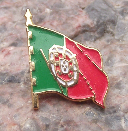 Vintage Official National Flag of Portugal Portuguese Pin Badge