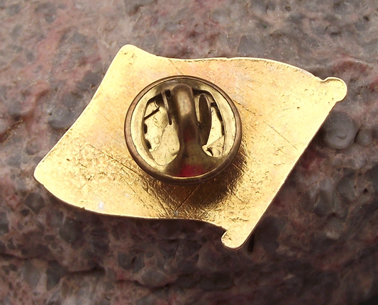 Large Official National Flag of Rhodes Island Outline Pin Badge