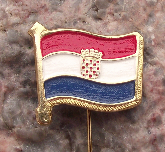Flag of Croatia Tourist Souvenir Pin Badge