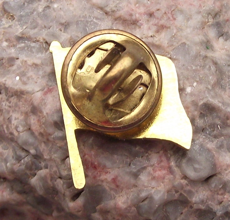 Vintage UK British Union Jack Flag United Kingdom on Flagpole Pin Badge