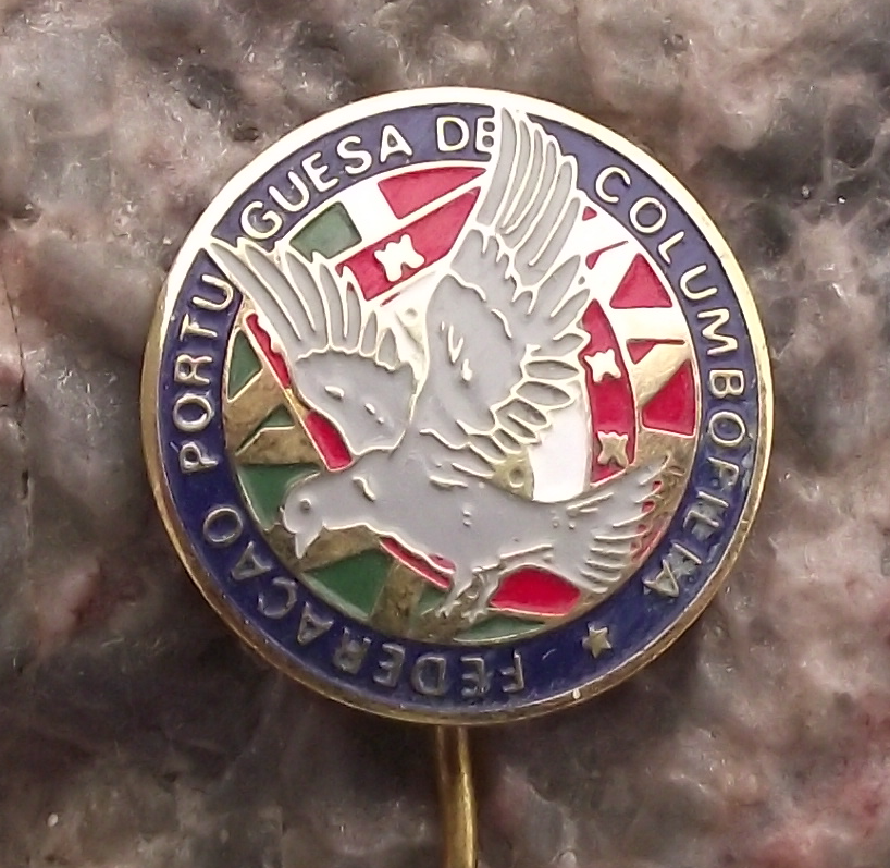 Vintage Portugal Pigeon Breeders Association Members Pin Badge