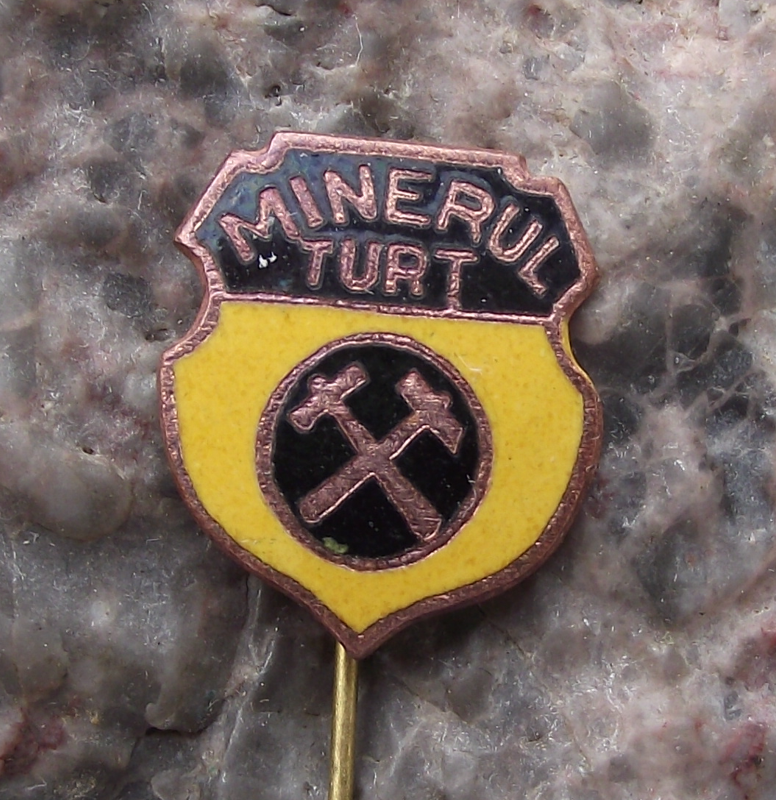 Vintage Minerul Turt Football Club Romania Soccer Pin Badge