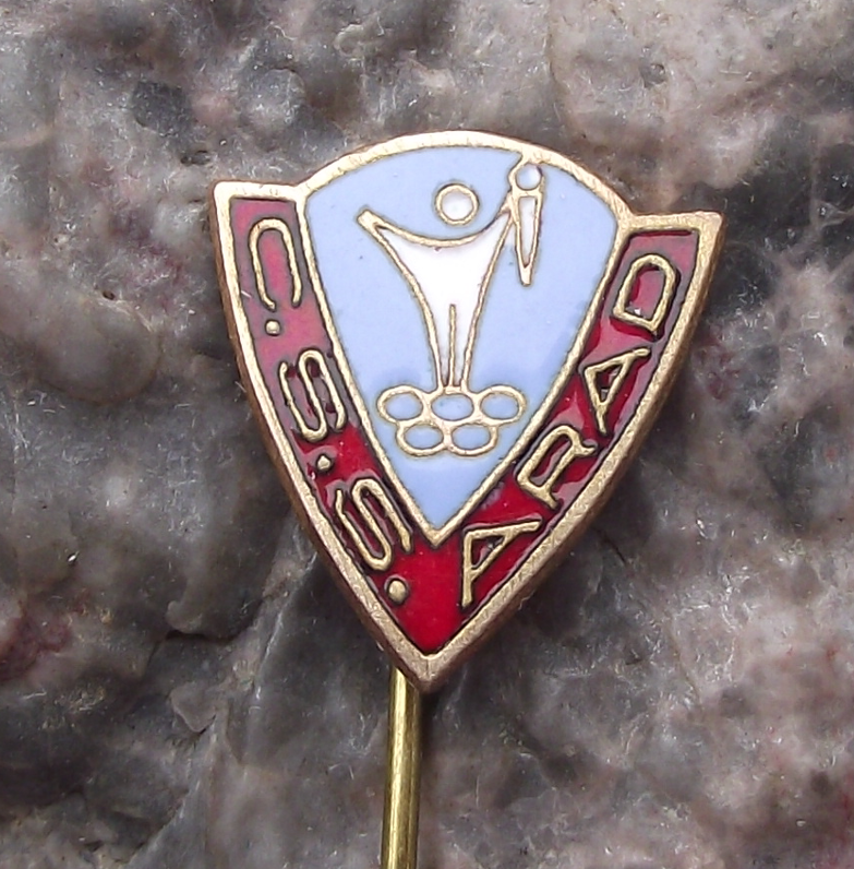 Vintage Clubul Sportiv Școlar CSS Gloria Arad Football Club Romania Soccer Pin Badge