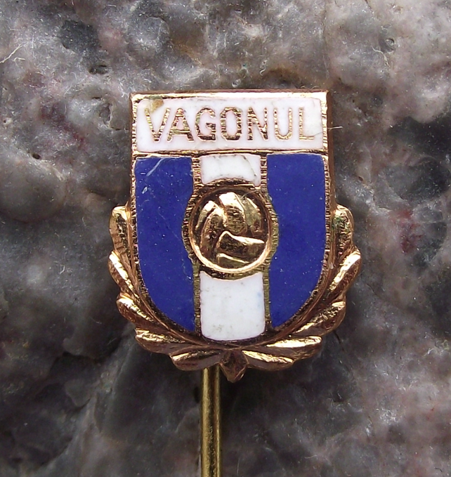 Vintage Vagonul Arad Football Club Romania Soccer Pin Badge