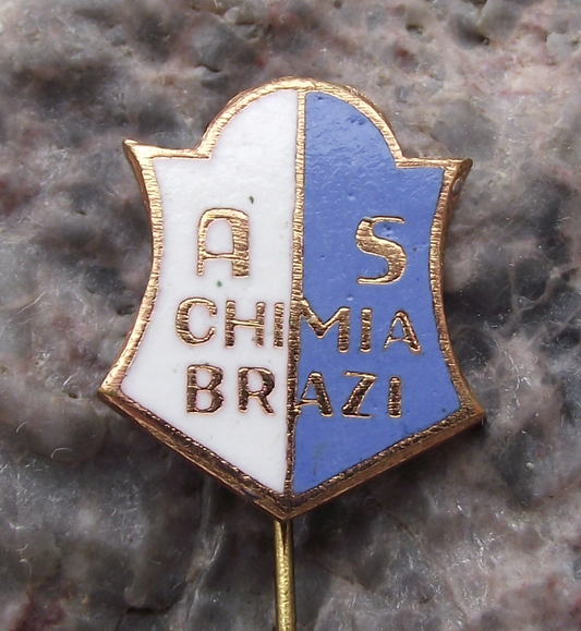 Vintage  AS Chimia Brazi Football Club Romania Soccer Pin Badge
