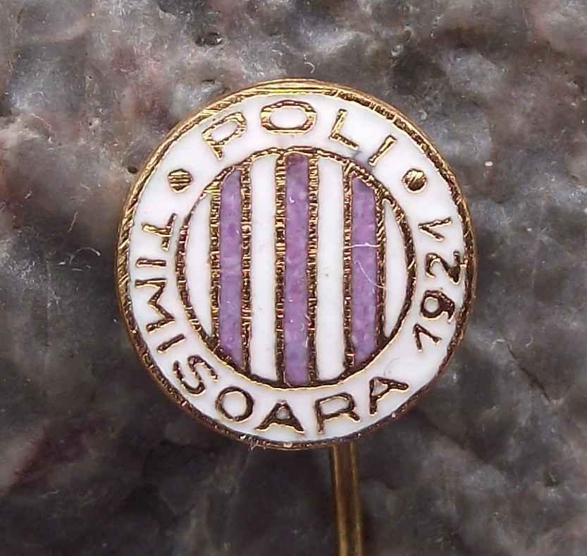 Vintage FC Politehnica Timișoara Football Club Romania Soccer Pin Badge