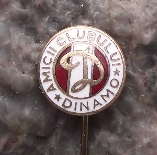 Vintage Amicii Clubului Dinamo Football Club Romania Soccer Pin Badge