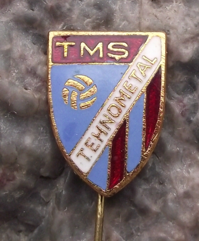 Vintage Tehnometal Timisoara Football Club Romania Soccer Pin Badge