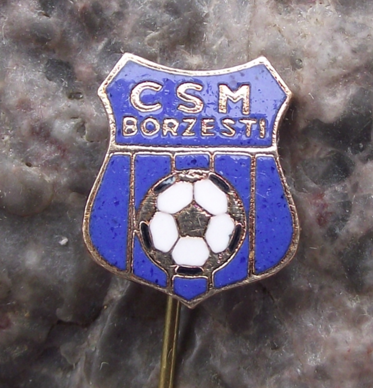 Vintage CSM Borzești Football Club Romania Soccer Pin Badge