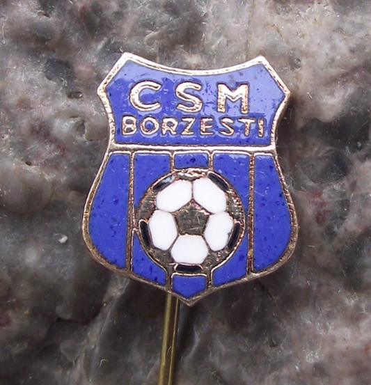 Vintage CSM Borzești Football Club Romania Soccer Pin Badge