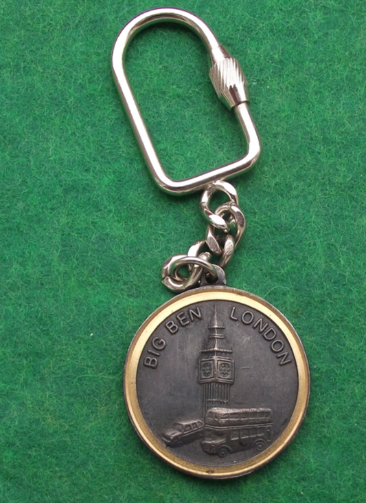 Vintage Big Ben St Pauls Cathedral London Key Chain Keyring