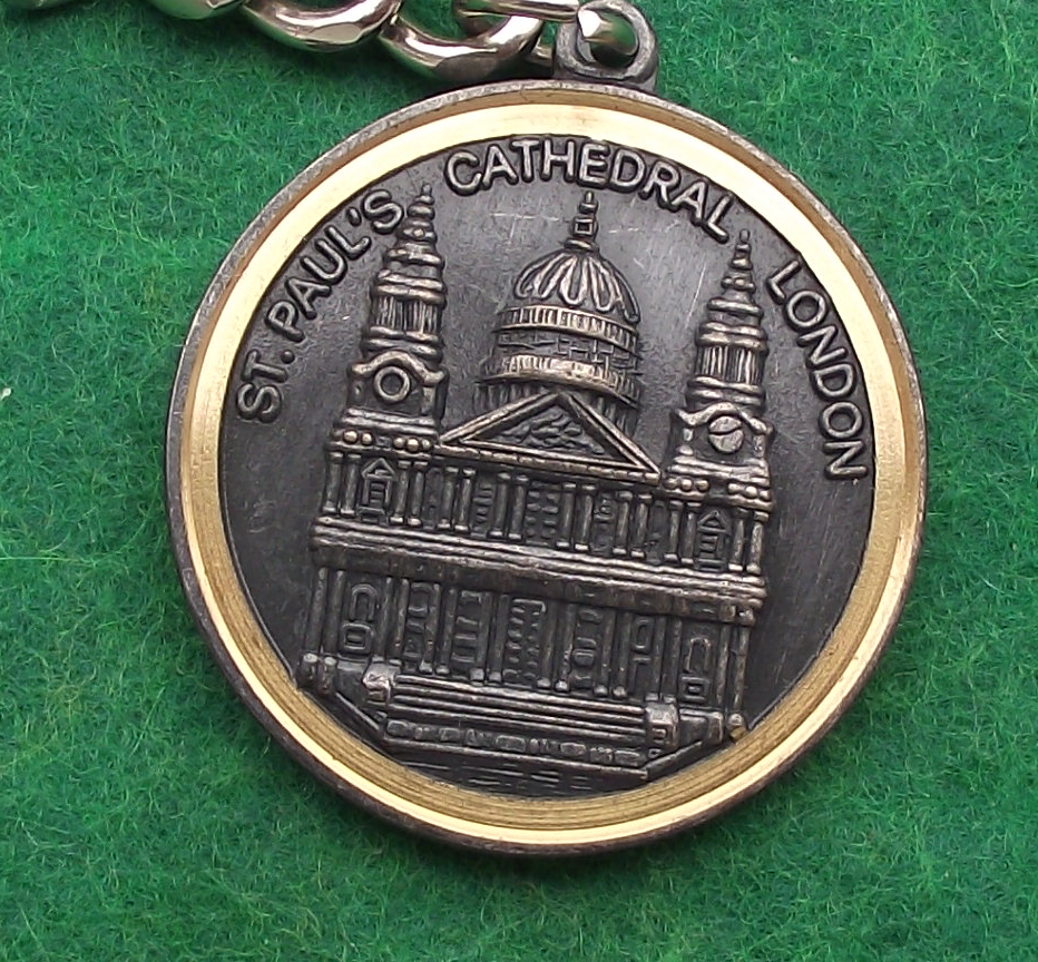 Vintage Big Ben St Pauls Cathedral London Key Chain Keyring