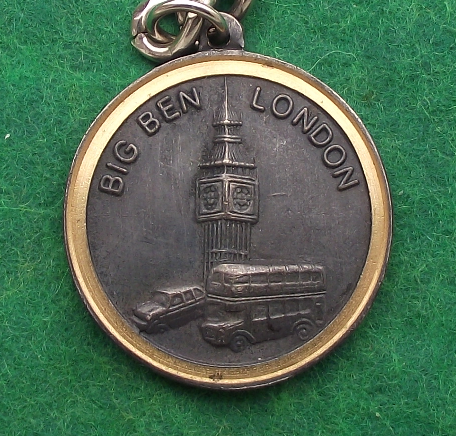Vintage Big Ben St Pauls Cathedral London Key Chain Keyring