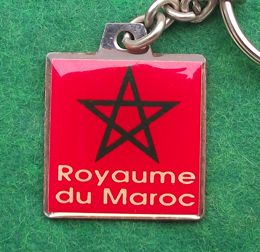 Vintage Kingdom of Morocco Royaume du Maroc Star Key Chain Keyring