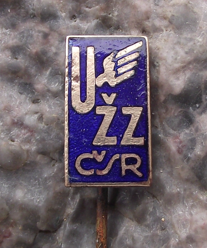 Vintage UŽZ Czechoslovakia Railway Workers Trade Union Pin Badge