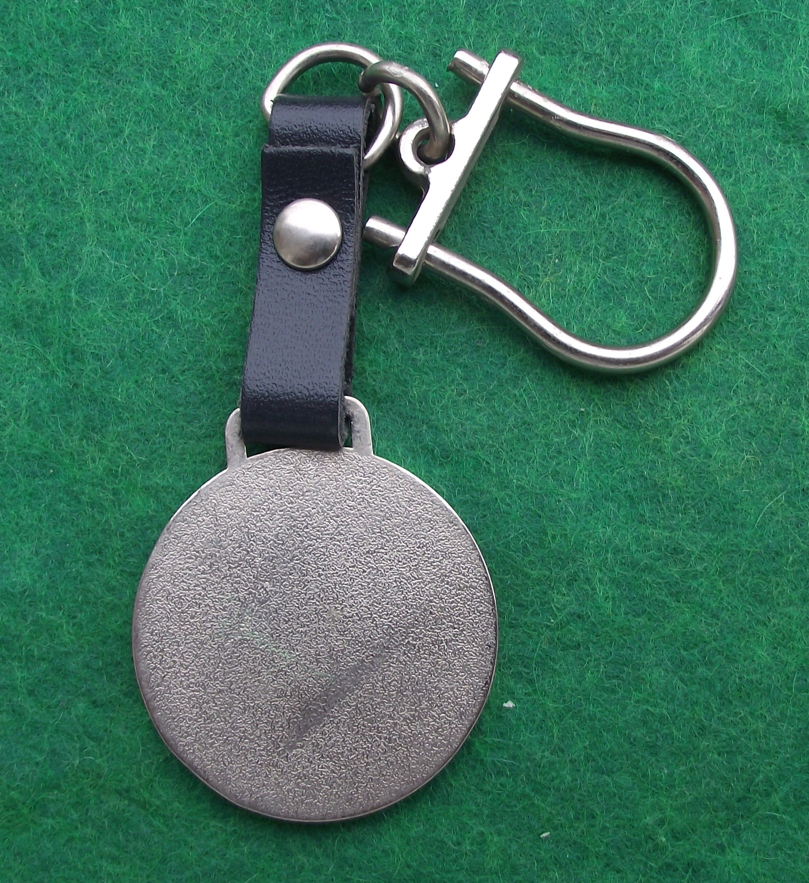 Vintage Holland Dutch Flag Leather and Metal Chain Keyring