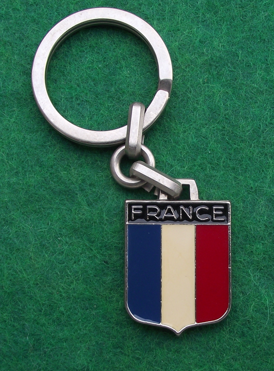 Vintage France French National Flag Tricolore Keyring