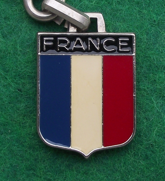 Vintage France French National Flag Tricolore Keyring