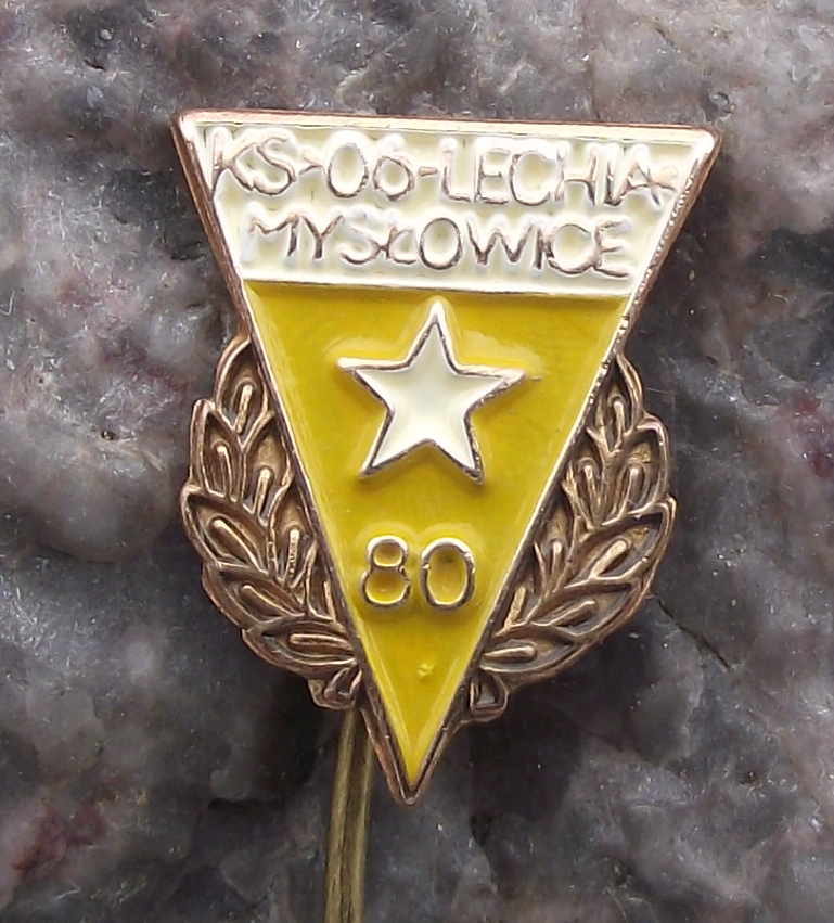 1986 Lechia 06 Mysłowice 80th Anniversary Poland Football Club Pin Badge