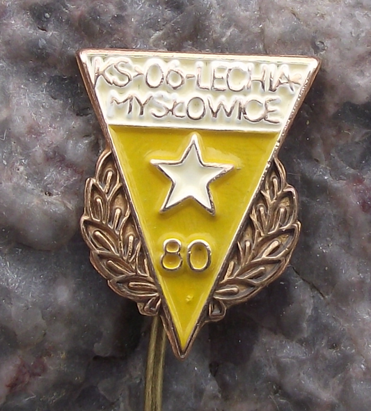 1986 Lechia 06 Mysłowice 80th Anniversary Poland Football Club Pin Badge
