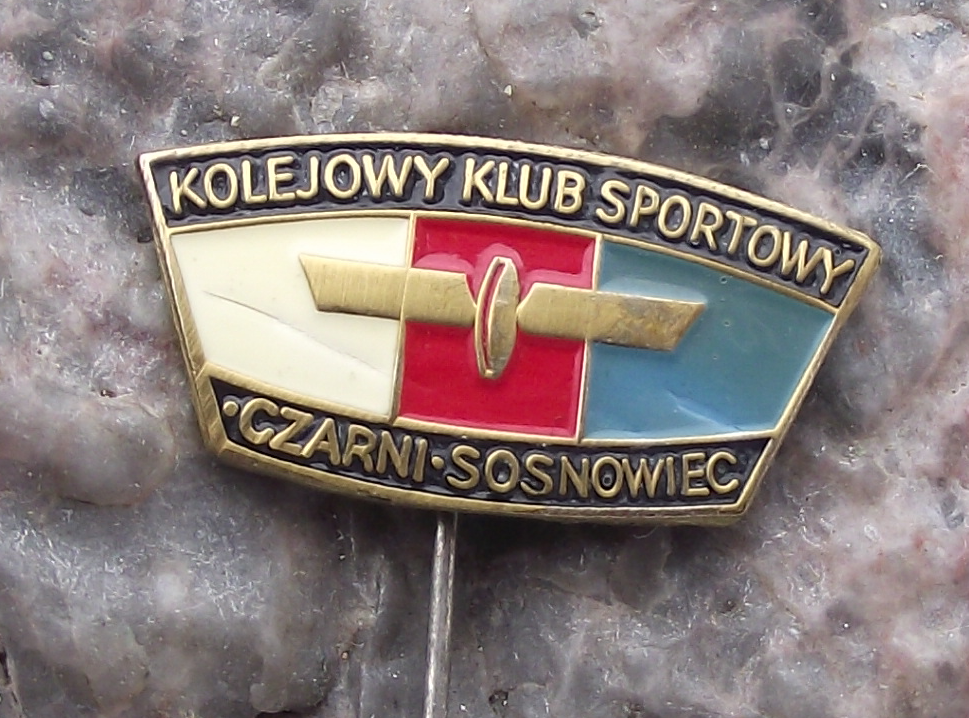Vintage KKS Czarni Sosnowiec Poland Football Club Pin Badge