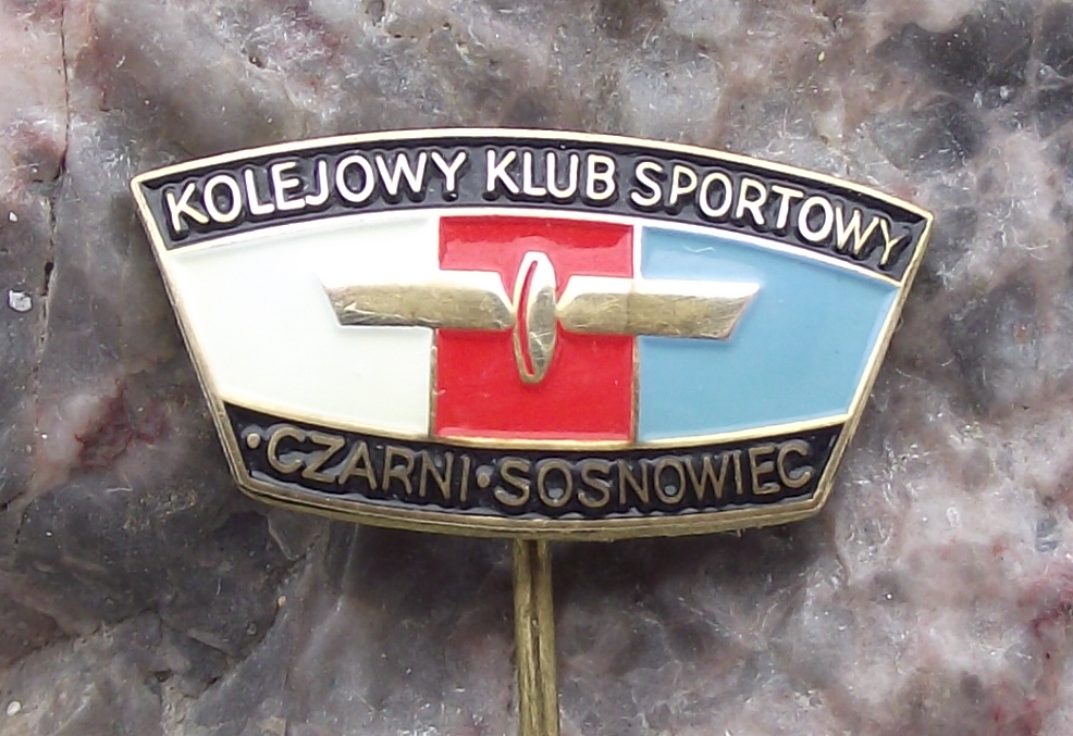 Vintage KKS Czarni Sosnowiec Poland Football Club Pin Badge