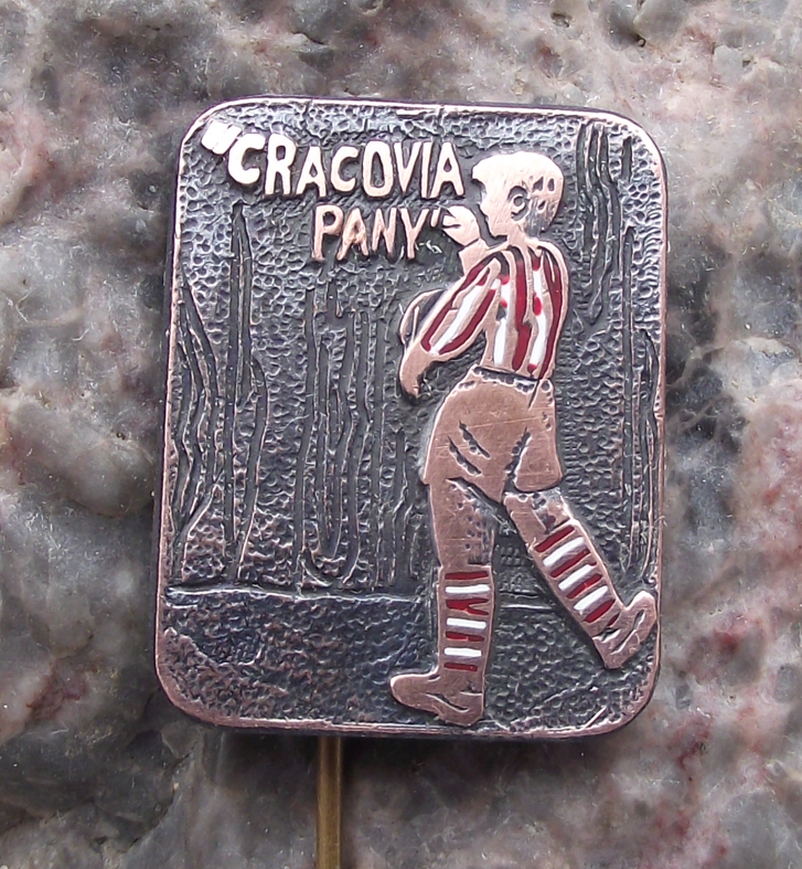 Vintage Cracovia Kraków Rules Poland Football Club Pin Badge
