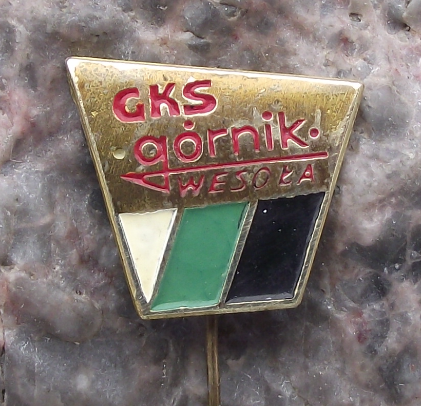 Vintage GKS Górnik Wesoła Poland Sports Football Club Pin Badge