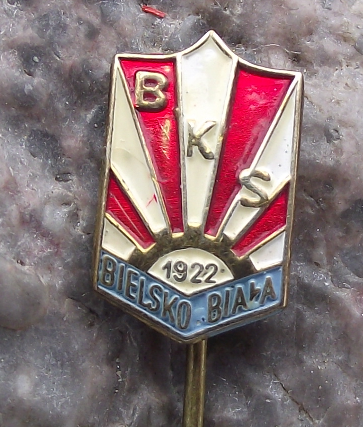 Vintage BKS Stal Bielsko-Biała Poland Sports Football Club Pin Badge