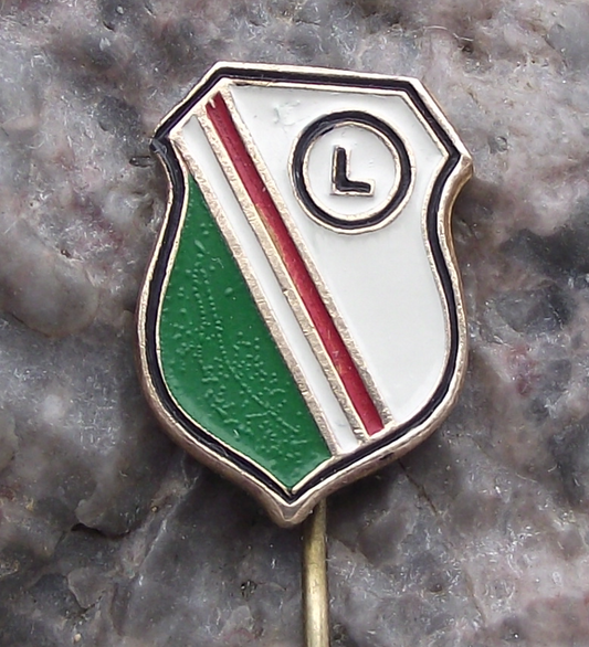 Vintage Legia Warsaw Poland Sports Football Club Pin Badge