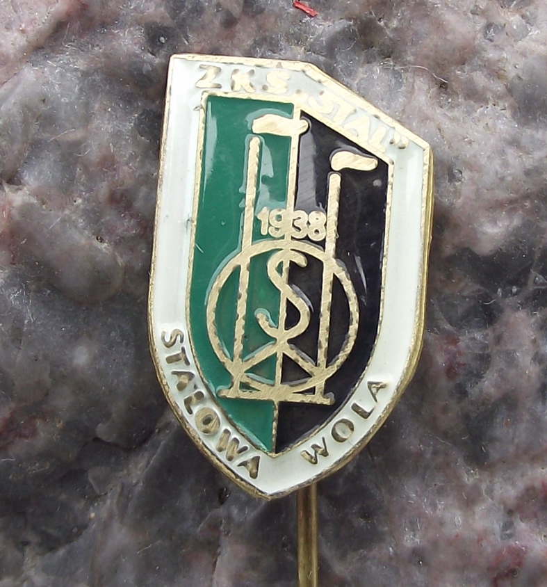 Vintage Stal Stalowa Wola Poland Sports Football Club Pin Badge