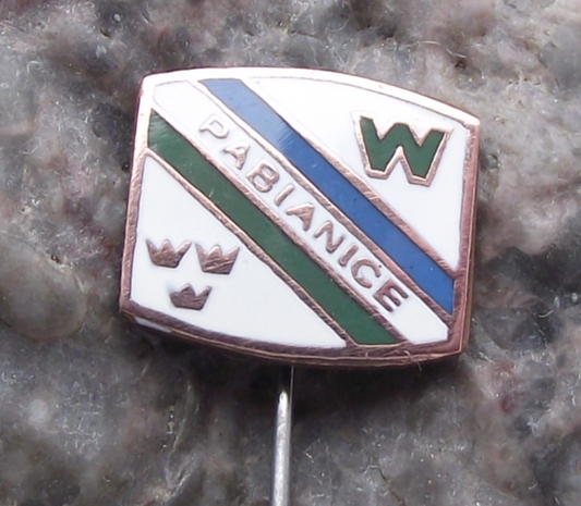 Vintage Włókniarz Pabianice Poland Sports Football Club Pin Badge