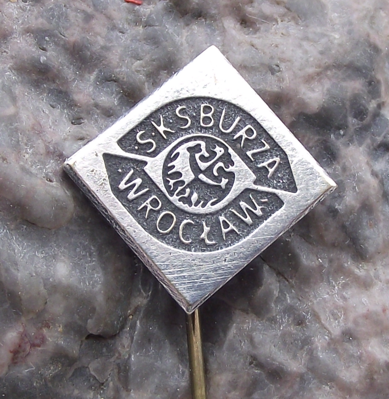 Vintage SKS BURZA WROCŁAW Football Club Pin Badge
