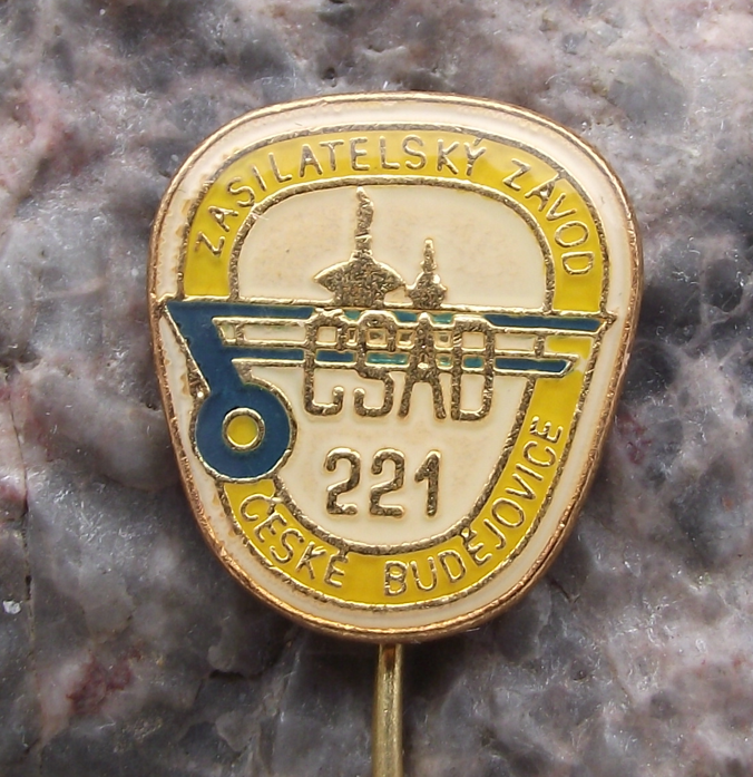 Vintage Ceske Budejovice CSAD Route 221 State Bus Coach Transport Pin Badge