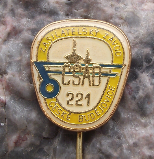 Vintage Ceske Budejovice CSAD Route 221 State Bus Coach Transport Pin Badge