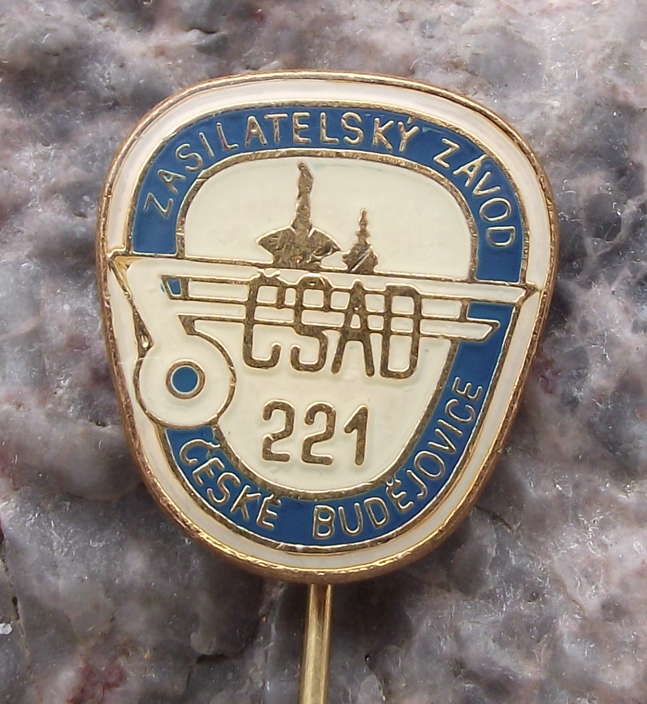 Vintage Ceske Budejovice CSAD Route 221 State Bus Coach Transport Pin Badge