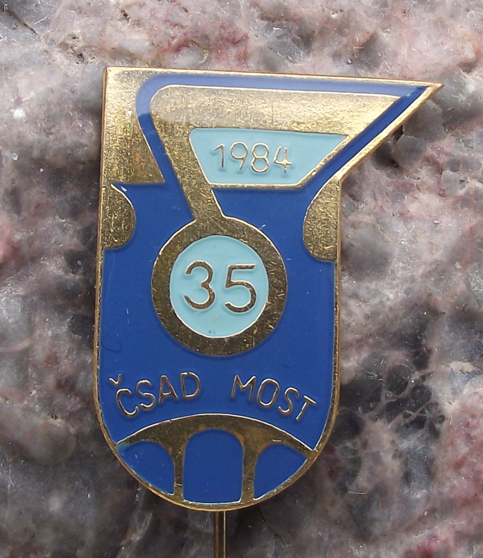 1984 City of Most CSAD Bus Coach Transport Firm 35th Anniversary Pin Badge