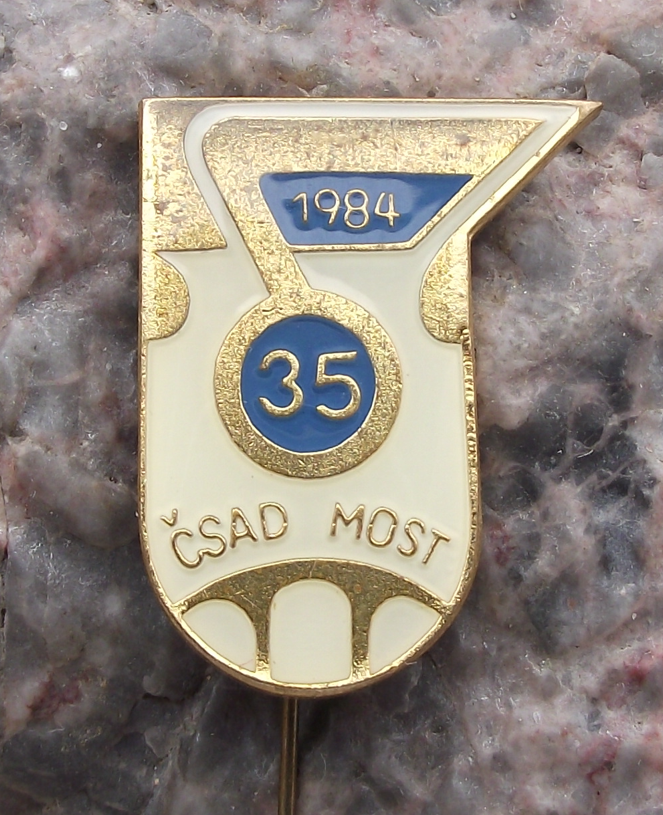 1984 City of Most CSAD Bus Coach Transport Firm 35th Anniversary Pin Badge