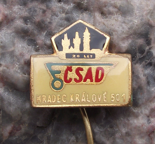 1969 Hradec Kralove CSAD Bus Coach Transport Firm Route 501 Pin Badge