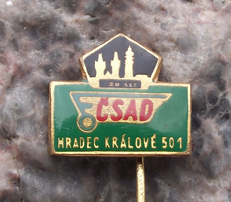 1969 Hradec Kralove CSAD Bus Coach Transport Firm Route 501 Pin Badge