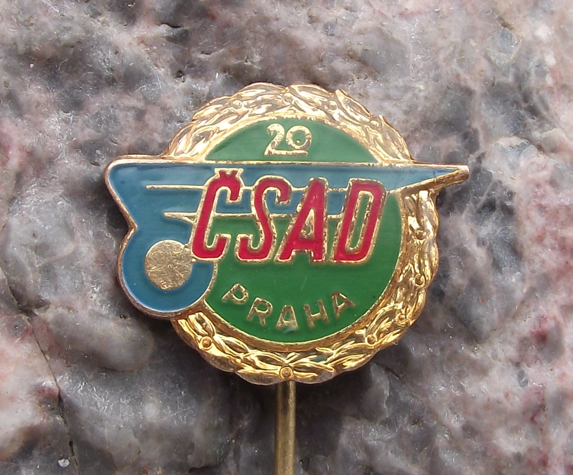 1969 City of Prague CSAD State Bus Coach Company 20th Anniversary Pin Badge
